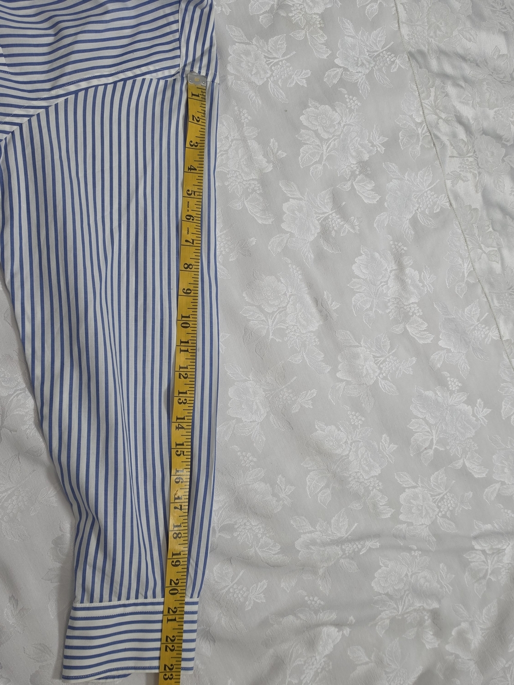 Lauren Ralph Lauren Blue White Stripe Crest Cotton Shirt Women's 16 - Picture 8 of 8